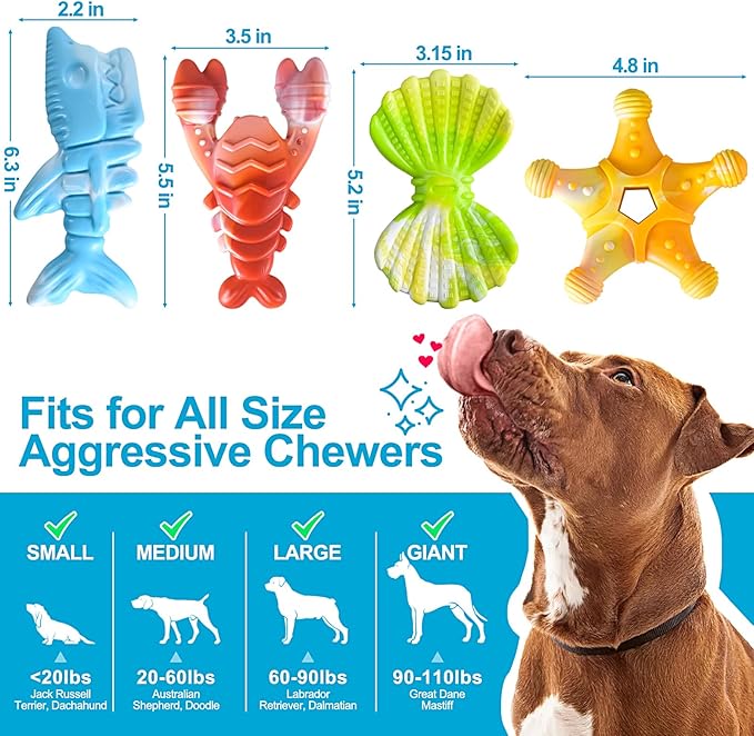 PETSTA Dog Chew Toys for Aggressive Chewers, Durable Dog Toys for Large Dogs - Image 3