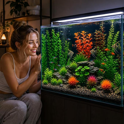 16-Piece Artificial Aquarium Plants Set – Vibrant, Realistic Fish Tank - Image 2