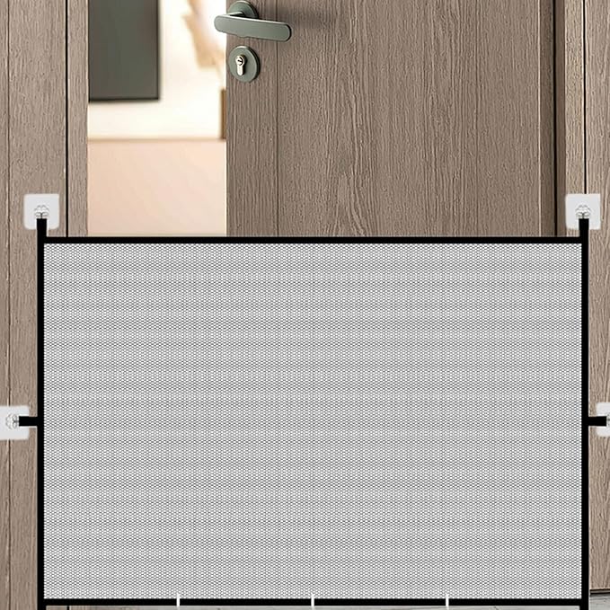 Dog Gate Indoor, Dog Gate for Stairs, Pet Gate Indoor, Mesh Pet Gate for - Image 3