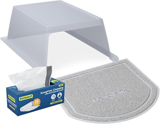 PetSafe ScoopFree Clumping Automatic Self Cleaning Cat Litter Box Hood and by PetSafe