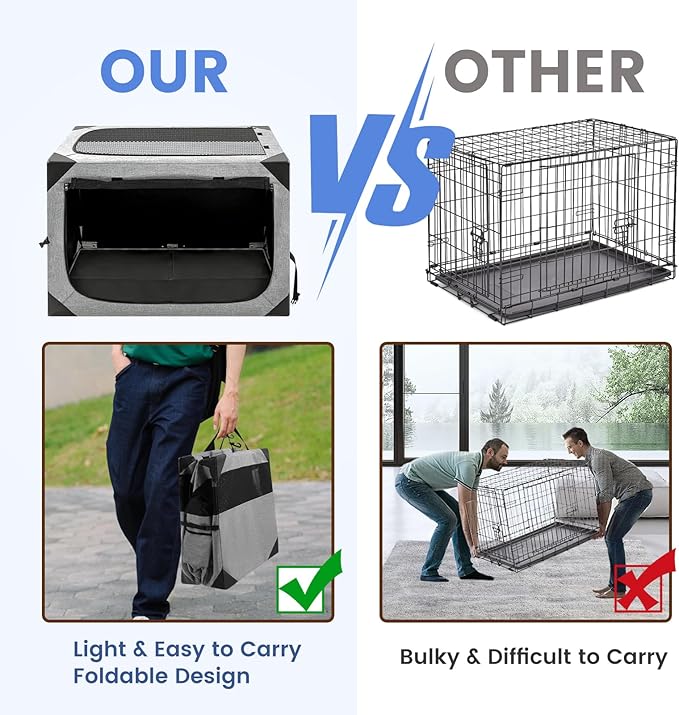 Dog Crate, Portable and Foldable Design of Dog Cage, Dog Kennel - Image 4
