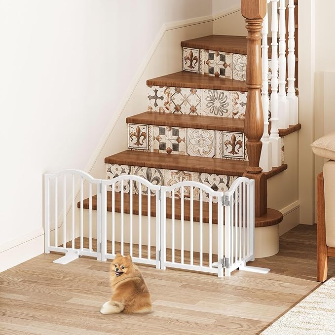 Snughome Short Dog Gate Indoor, Expands Up to 48’’ Wide Foldable Pet Gate - Image 3