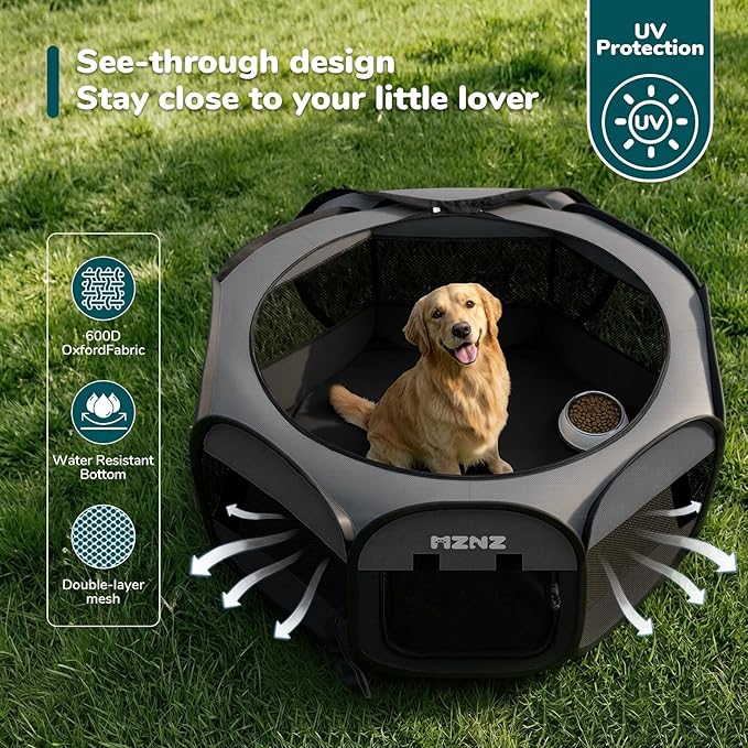 Dog Playpen, Portable Puppy Pet Crate Indoors - Image 6