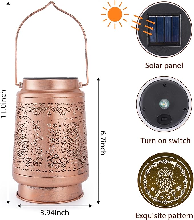 Owl Solar Lanterns Outdoor Waterproof, Gifts - Image 4