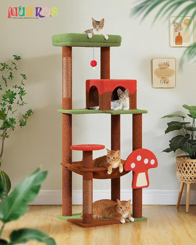 MUTTROS Mushroom Cat Tree Tower - Image 2