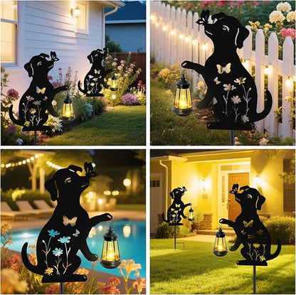 Solar Lights Outdoor Stakes, Metal Dog Solar Lights, Birthday Gifts - Image 5
