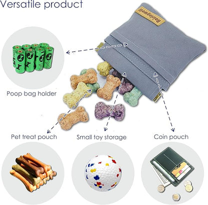 Raisingwell Dog Treat Pouch, Small Cotton Pocket Sized Training Holder - Image 4