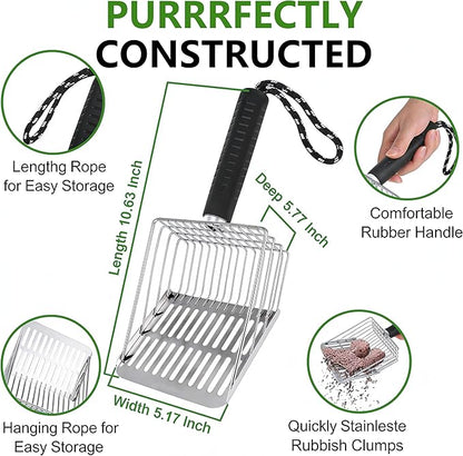 Efficient Metal Cat Litter Scoop- Stainless Steel Cat Litter Scooper - Image 5