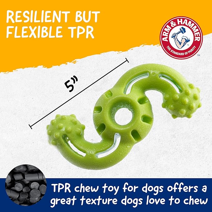 Arm & Hammer Nubbies Dog Dental Chew Toy, TPR Wave, Mint Flavor, - Image 5