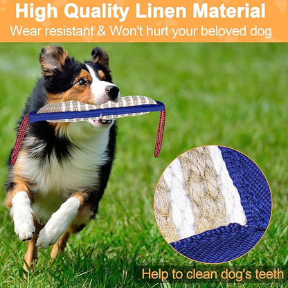 ToLanbbt Dog Tug Toy Bite Jute Pillow Pull Toy - Image 3