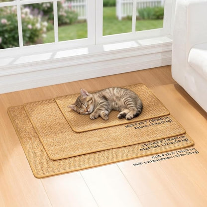 Conlun Extra Large Cat Scratcher Mat, Natural Sisal Cat Scratching Pad - Image 8