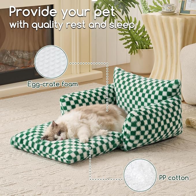 Hollypet Cat Bed Fluffy Plush Multifunctional Double-Layer Machine Washable - Image 5