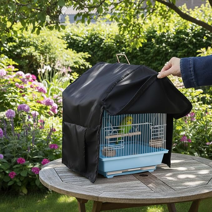 Bird Cage Cover Blackout for Good Night, 11.6 x 8.6 x 15.7 in Dustproof - Image 4