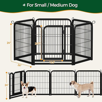 Yaheetech Dog Playpen Outdoor, 24 inch 6 Panels Dog Pen Indoor Heavy Duty Puppy - Image 4