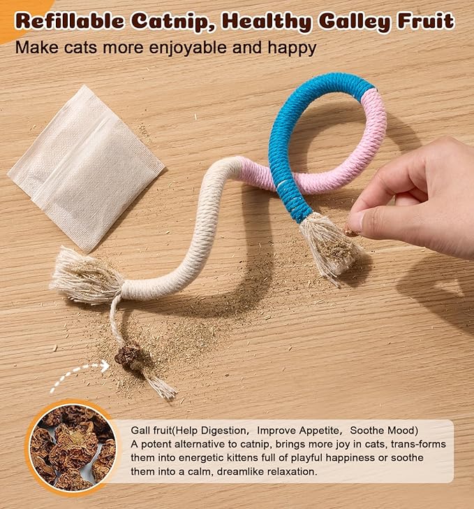 Cat Chew Ropes 4Pcs, Cat Toys for Indoor Cats - Image 5