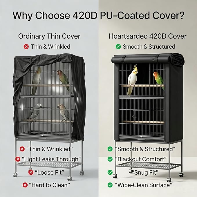 Universal Bird Cage Cover, Good Night Bird Cage Cover Good Night Blackout - Image 7