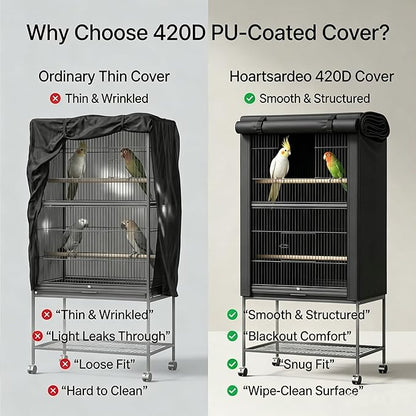 Universal Bird Cage Cover, Good Night Bird Cage Cover Good Night Blackout - Image 7