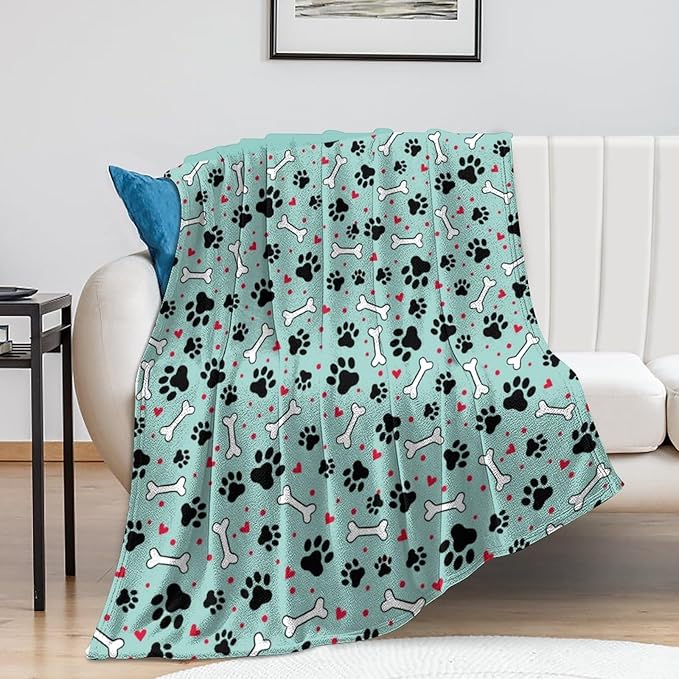 Personalized Paw Print Dog Blanket - Image 5