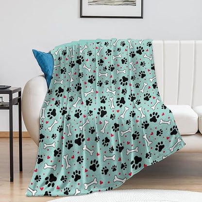 Personalized Paw Print Dog Blanket - Image 5