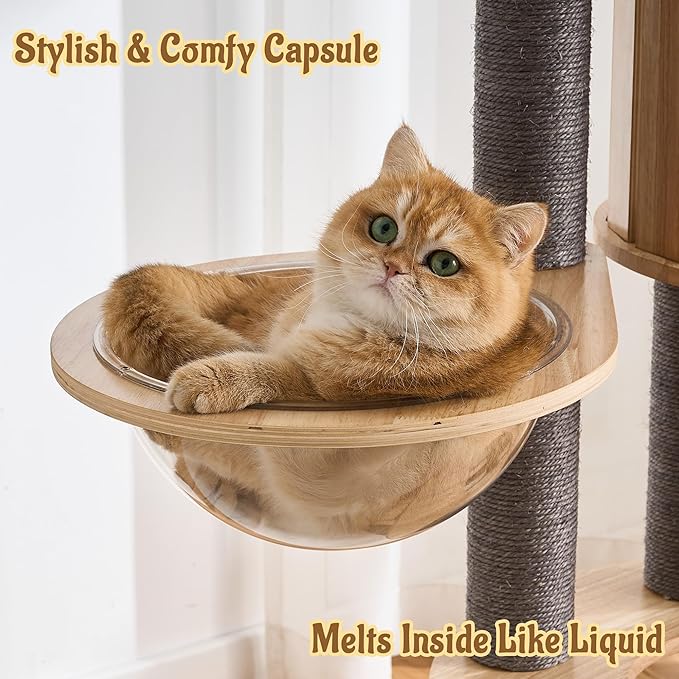 Modern Cat Tree Tower with Scratching Post, 61.5in Tall Cat Tree - Image 4