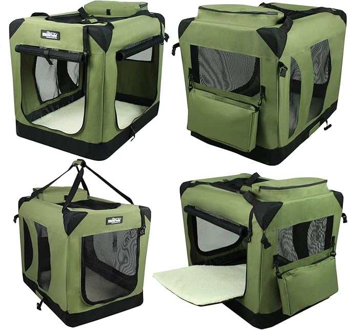 EliteField 3-Door Folding Soft Dog Crate - Image 3
