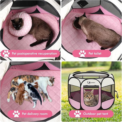 Siedihit Dog Cat Playpen, Puppy Pet Playpen Indoor - Image 3