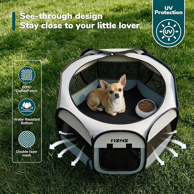 Dog Cat Playpen, Portable Small Animal Playpen Crate Indoor - Image 6