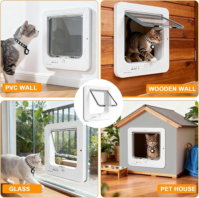 Smart Cat Door for Interior & Exterior, RFID Cat Pet Door - Image 5
