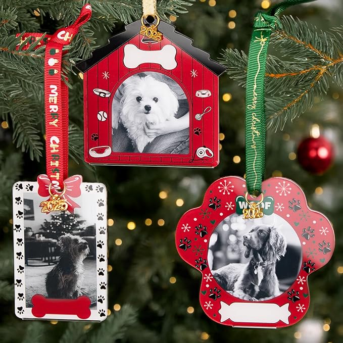 UNIQOOO Pet Christmas Acrylic Picture Frame Ornaments - Image 6