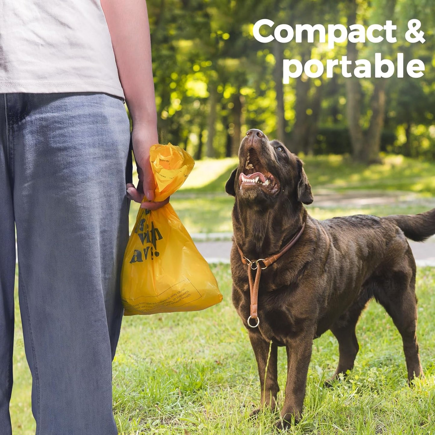 Dog Poop Bags Rolls Biodegradable 100% Leak Proof Thickened Waste Bags - 600 Count 40 Rolls - Cornstarch Based Doggie Poop Bag for Small and Big Dogs（Lavender）