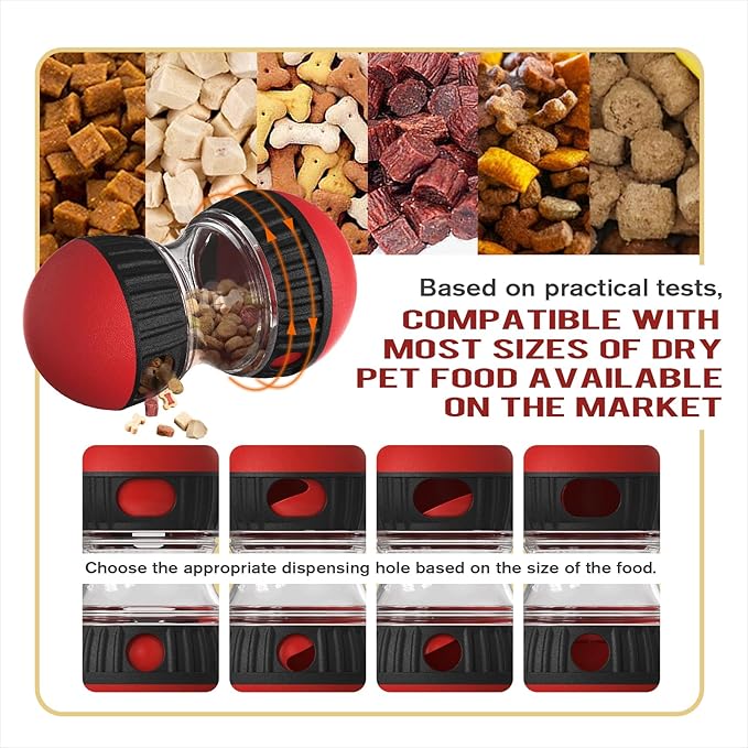 BSISUERM Dog Food Dispensing Puzzle Toy Adjustable Treat Dispenser Slow Feeder - Image 3