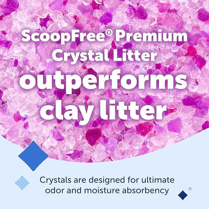 PetSafe ScoopFree Odor Control Crystal Cat Litter, Lavender Scent, 8 Lb Bag - Image 2