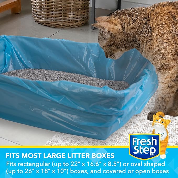 Fresh Step Jumbo Drawstring Cat Litter Box Liners Scented Heavy Duty Kitty - Image 4