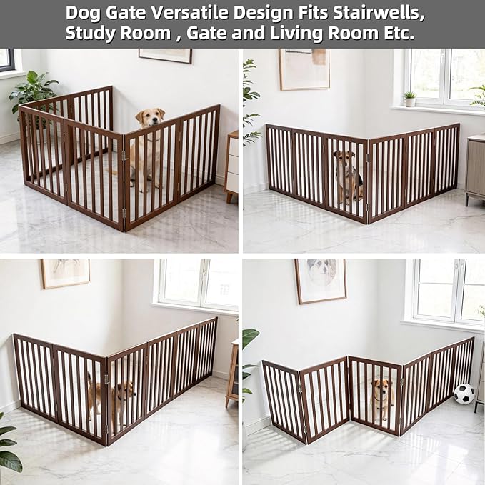 Dog Gate Indoor, Freestanding Dog Fence - Image 4
