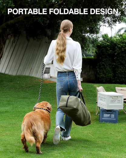 Veraste 24" L x 17" W x 17" H Collapsible Travel Dog Crate, Portable Soft Dog - Image 7