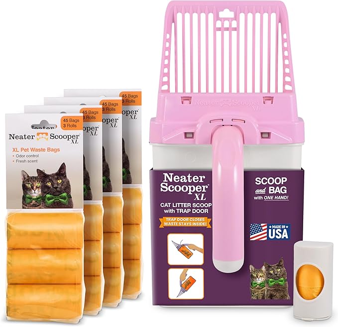 Neater Pet Brands Neater Scooper XL Cat Litter Scoop, 195 Refill Bags – by NeaterPetBrands