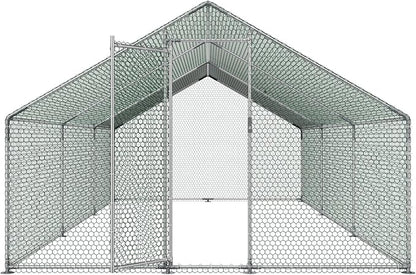 VEVOR Large Metal Chicken Coop, 19.7x9.8x6.5ft Walk-in Chicken Runs - Image 9