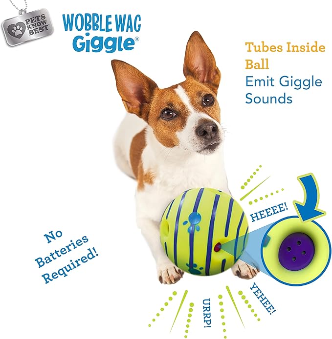 Wobble Wag Giggle Ball, Interactive Dog Toy, Fun Giggle Sounds When Rolled or - Image 5