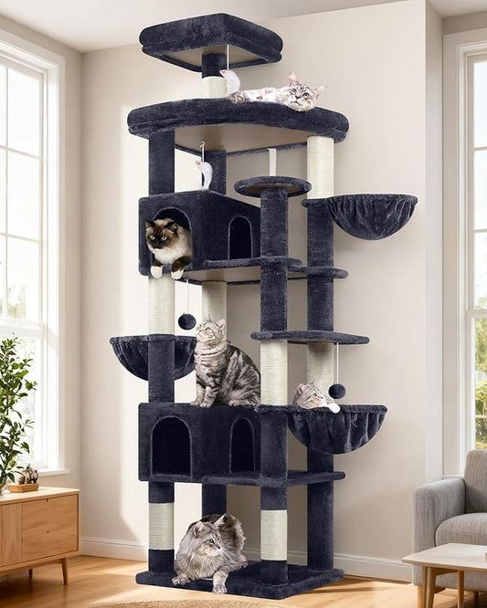 Globlazer Extra Large Cat Tree Tower, 82in Tall Heavy Duty Cat Tree by Globlazer