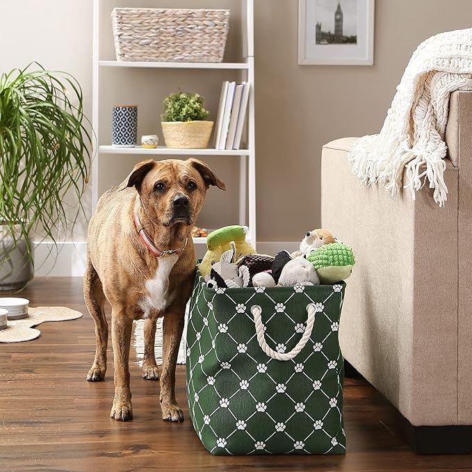 Bone Dry Pet Storage Collection Paw and Bone Print, Large Rectangle, 17.5x12x15 - Image 5