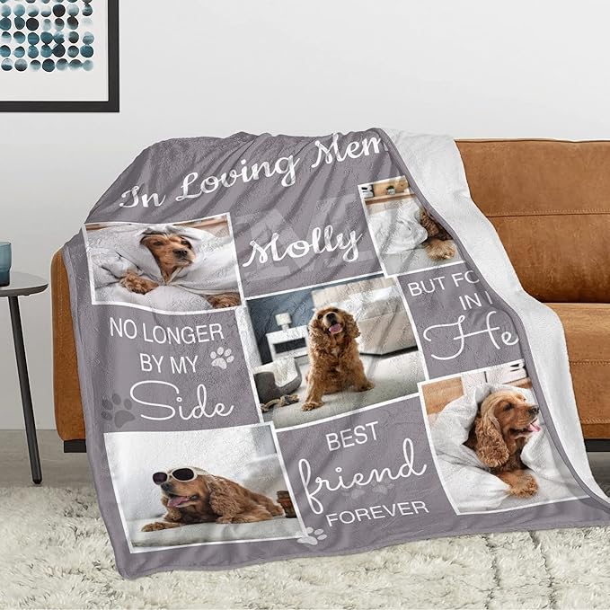 Personalized Pets Blanket with Photos, Custom Dog Blanket - Image 2