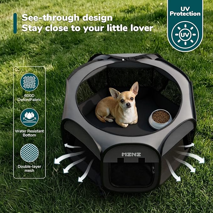 Dog Cat Playpen, Portable Small Animal Playpen Crate Indoor - Image 6