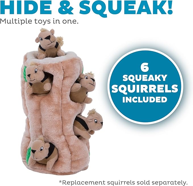 Outward Hound Hide-A-Squirrel Dog Toy – Interactive 2‑in‑1 Plush Puzzle - Image 3