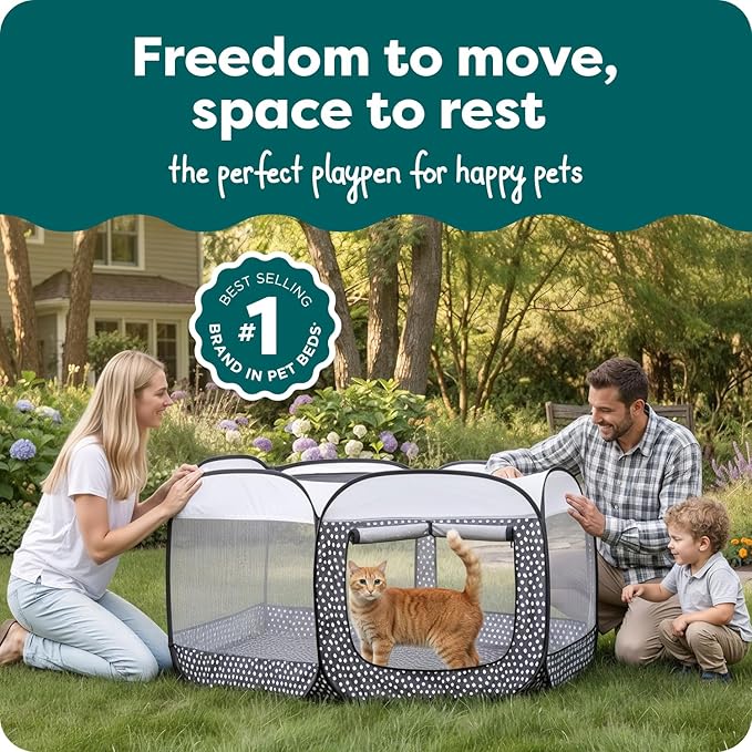 FurHaven Soft-Sided Dog & Cat Playpen, Portable Foldable Indoor & Outdoor Pet - Image 2