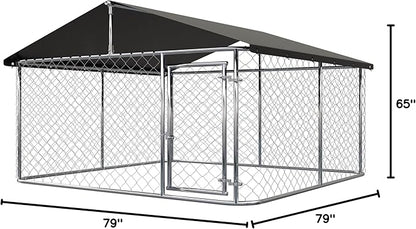 Outdoor Dog Enclosure Heavy Duty Dog Kennel House Mesh Dog Big Cage Pet Kennel - Image 8