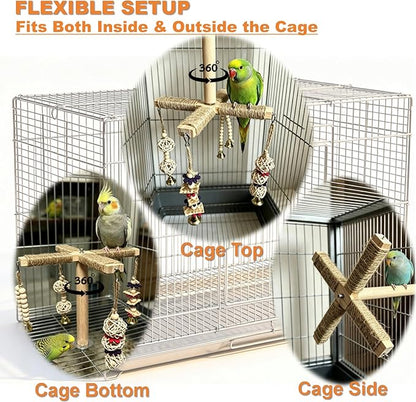 360° Rotating Bird Perch Stand - Image 6