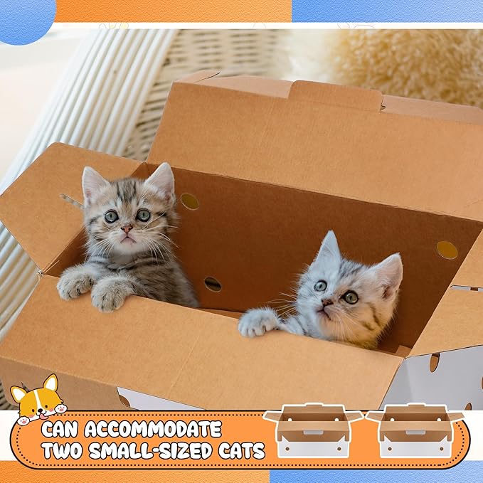 Gilprop 6 Pack Cardboard Pet Carrier 17.5 x 8.66 x 12.2 Inches Small Animal - Image 7
