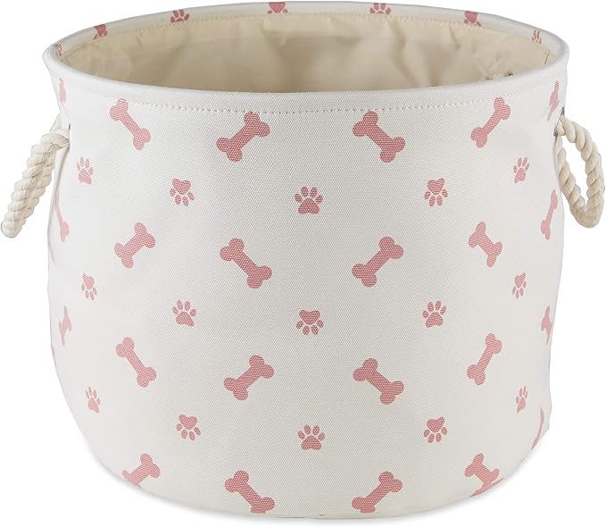 Bone Dry Pet Storage Collection Paw and Bone Print, Medium Round by BoneDry