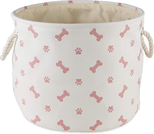 Bone Dry Pet Storage Collection Paw and Bone Print, Medium Round by BoneDry