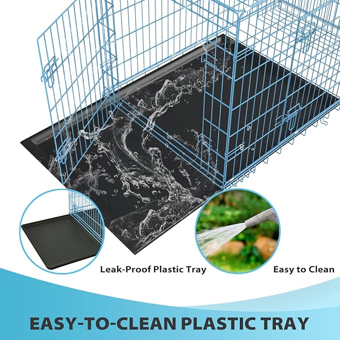 BestPet | Dog Crate | 36" | Blue | Foldable Metal Kennel - Image 5